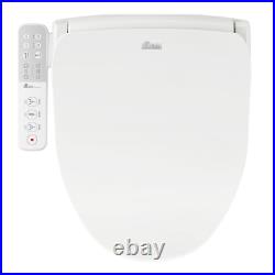 White Slim Series Electric Smart Bidet Seat Round Toilet Elongated With Side-Panel
