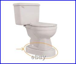 White Toilet Riser 500lb Capacity Plastic 23 Length PVC For Toilet Seat