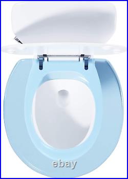 XL Comfort round Oversized Toilet Seat with Cover, Durable High Grade Plastic an